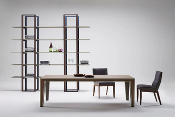 VERSILIA - Rectangular wooden table with leather details by Casa Covre - view 3